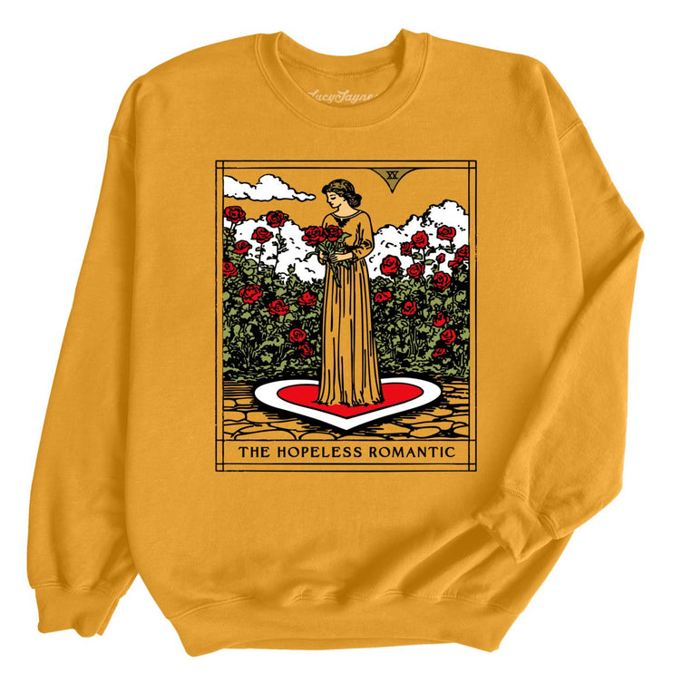 The Hopeless Romantic Tarot Card Graphic Sweatshirt - Gold