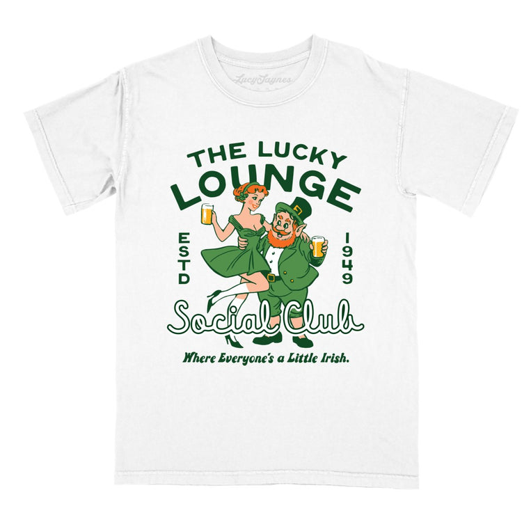 The Lucky Lounge Social Club Comfort Colors Graphic Tee