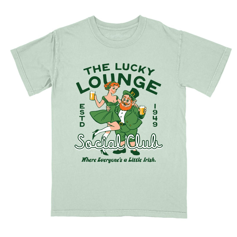 The Lucky Lounge Social Club Comfort Colors Graphic Tee - Bay