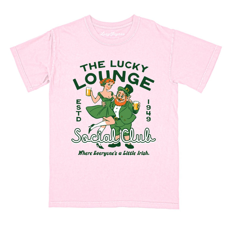 The Lucky Lounge Social Club Comfort Colors Graphic Tee - Blossom