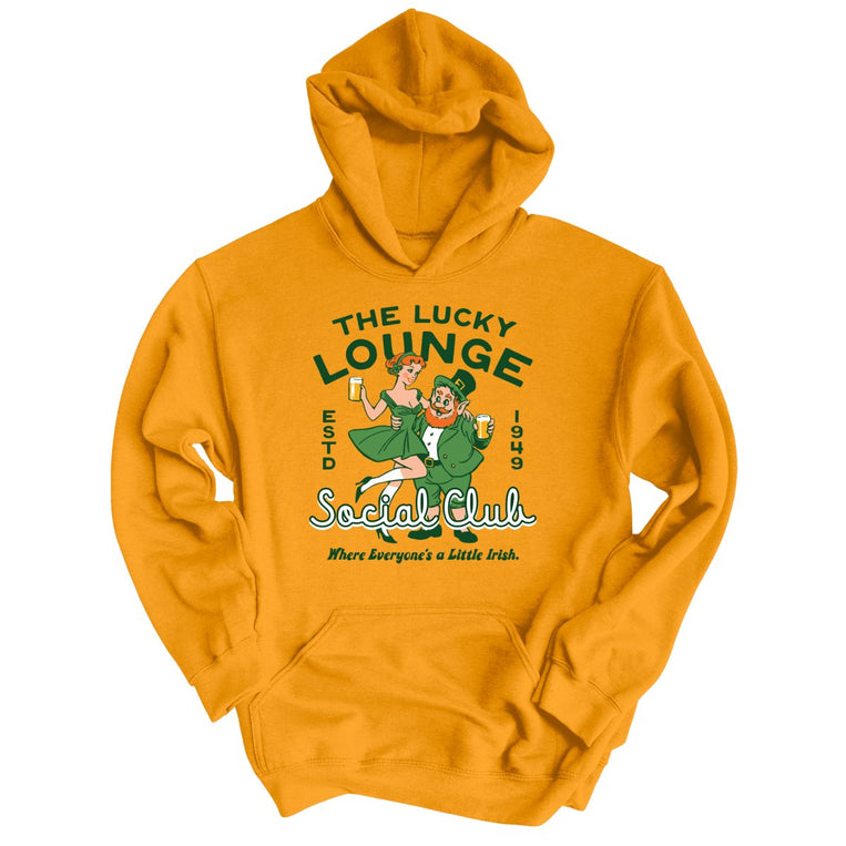 The Lucky Lounge Social Club Graphic Hoodie - Gold