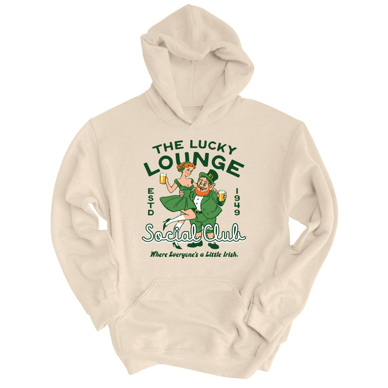 The Lucky Lounge Social Club Graphic Hoodie - Sand