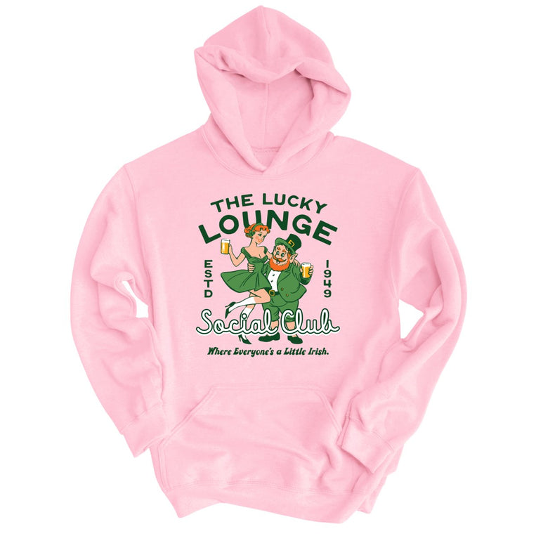 The Lucky Lounge Social Club Graphic Hoodie - Light Pink