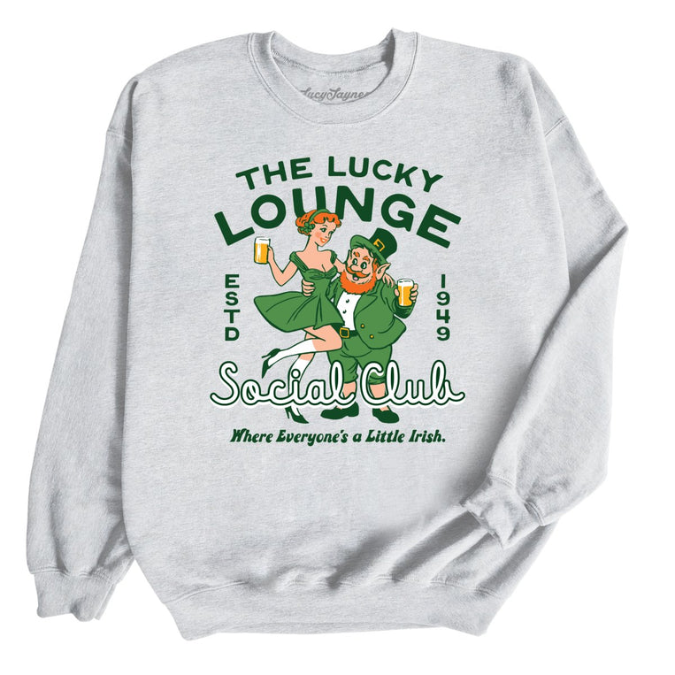 The Lucky Lounge Social Club Graphic Sweatshirt - Ash