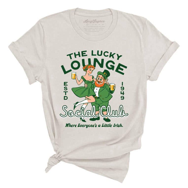 The Lucky Lounge Social Club Graphic Tee - Heather Dust