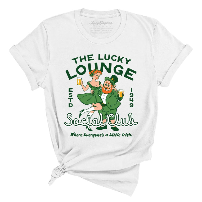 The Lucky Lounge Social Club Graphic Tee - White