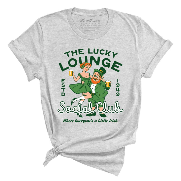 The Lucky Lounge Social Club Graphic Tee - Athletic Heather