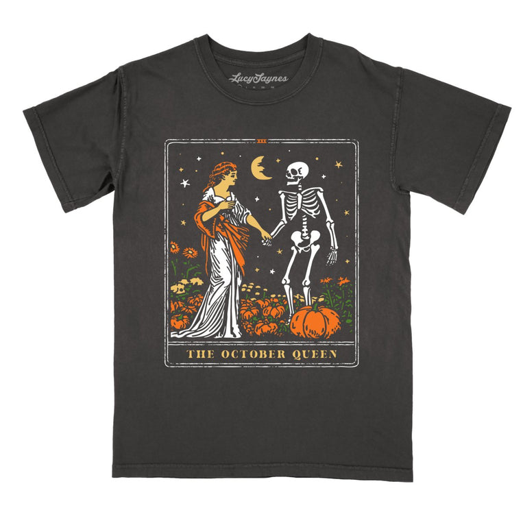 The October Queen Tarot Card Comfort Colors Graphic Tee