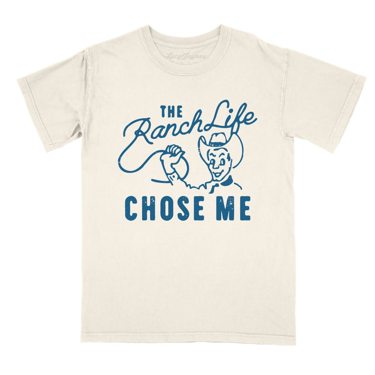 The Ranch Life Chose Me Comfort Colors Graphic Tee - Ivory