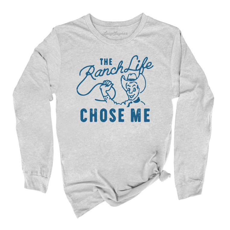 The Ranch Life Chose Me Graphic Long Sleeve Tee - Athletic Heather
