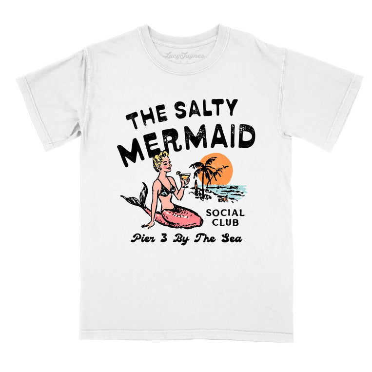 The Salty Mermaid Social Club Comfort Colors Graphic Tee