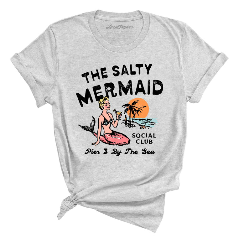 The Salty Mermaid Social Club Graphic Tee - Athletic Heather
