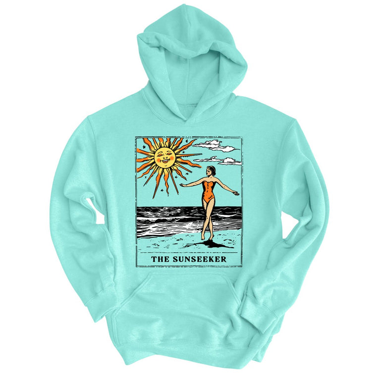 The Sunseeker Tarot Card Graphic Hoodie - Mint