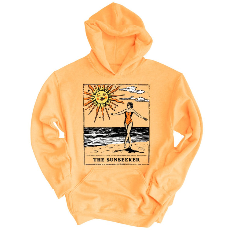 The Sunseeker Tarot Card Graphic Hoodie - Peach