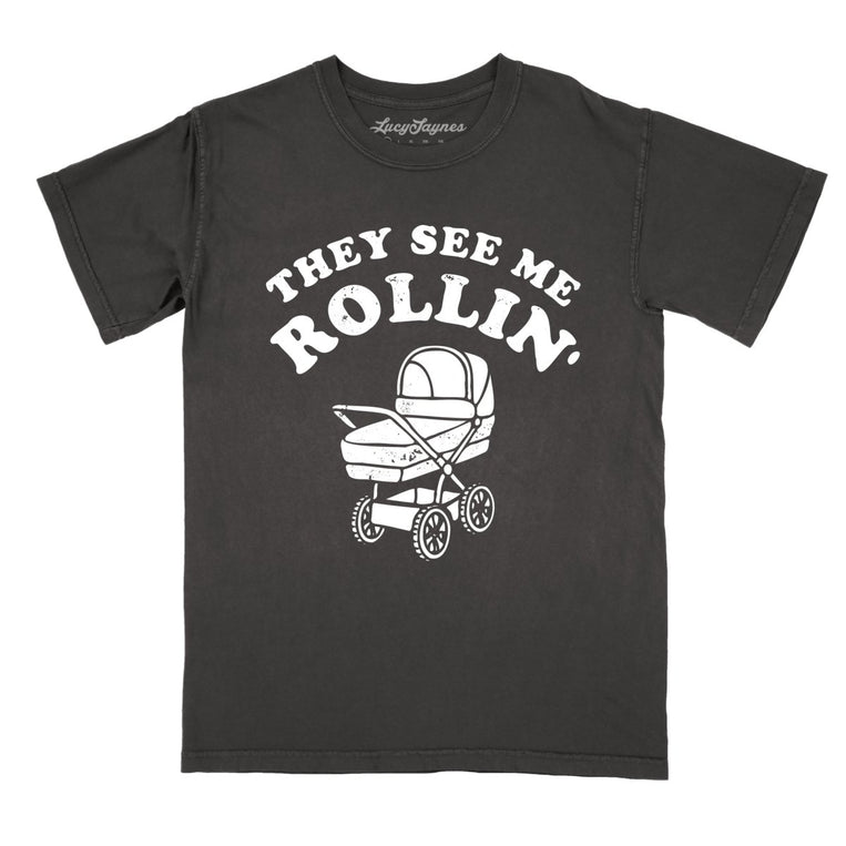 They See Me Rollin' Comfort Colors Graphic Tee - Pepper