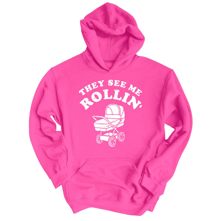 They See Me Rollin' Graphic Hoodie - Heliconia