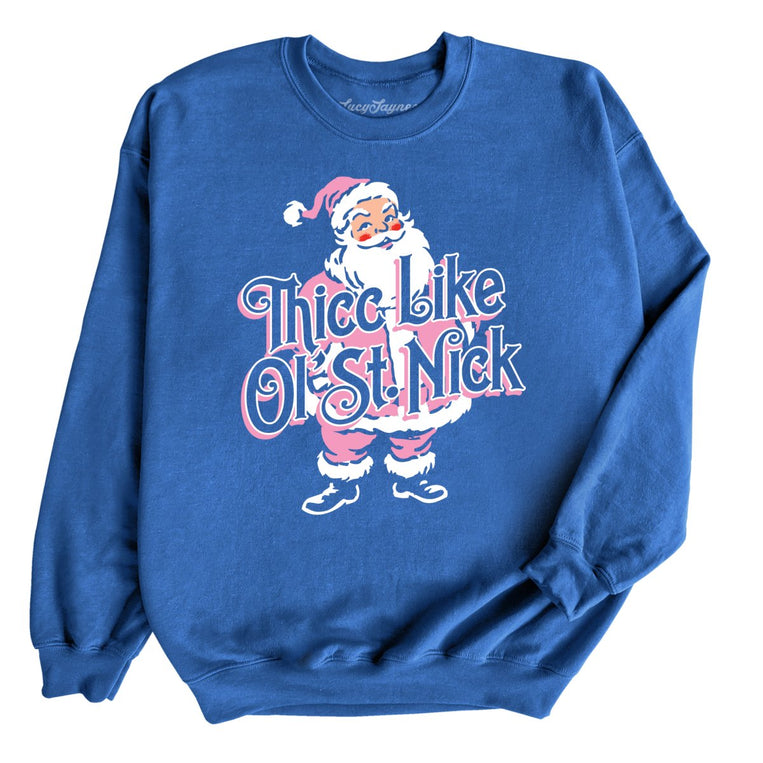 Thicc Like Ol Saint Nick Graphic Sweatshirt