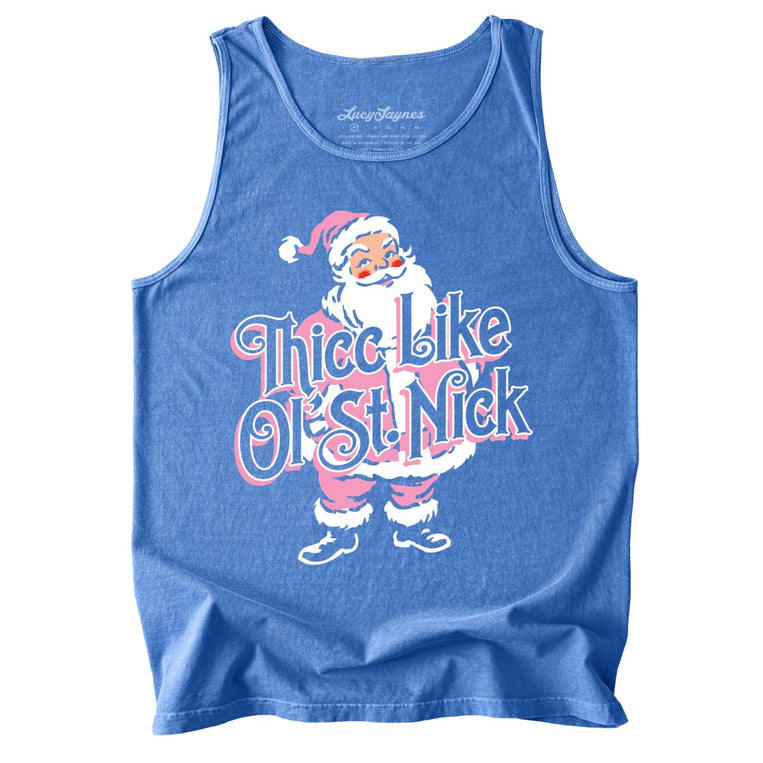 Thicc Like Ol Saint Nick Comfort Colors Graphic Tank Top