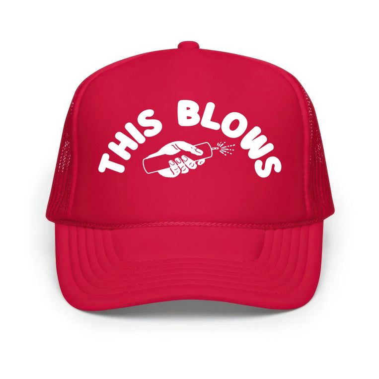 This Blows Classic Foam Trucker Hat - Red