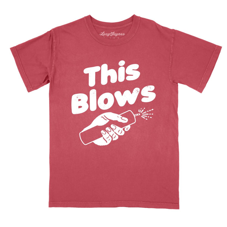 This Blows Comfort Colors Graphic Tee - Crimson