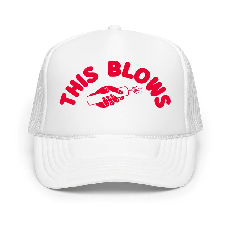 This Blows Classic Foam Trucker Hat - White