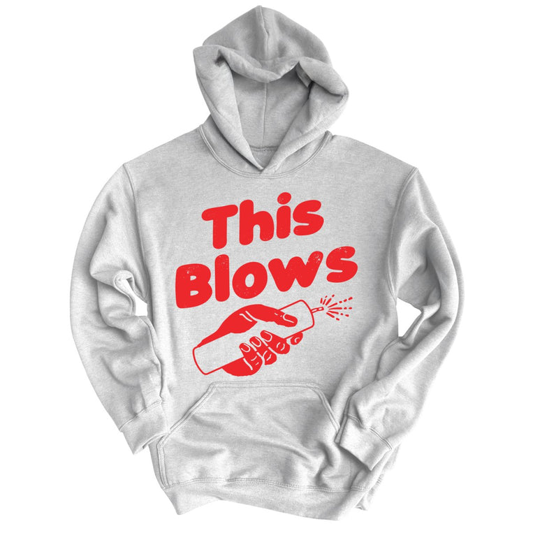 This Blows Graphic Hoodie - Grey Heather