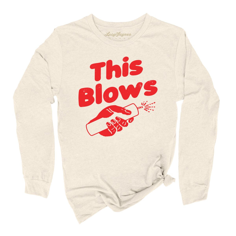 This Blows Graphic Long Sleeve Tee - Natural