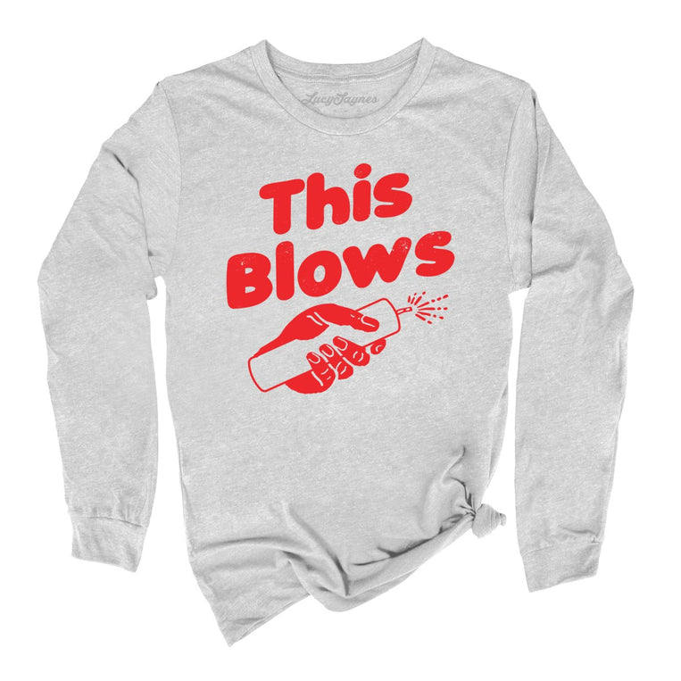 This Blows Graphic Long Sleeve Tee - Athletic Heather