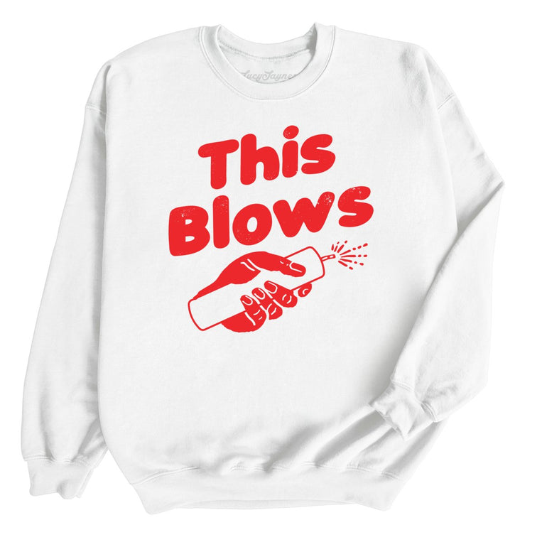 This Blows Graphic Sweatshirt - White