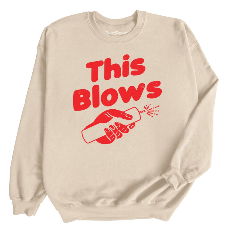 This Blows Graphic Sweatshirt - Sand
