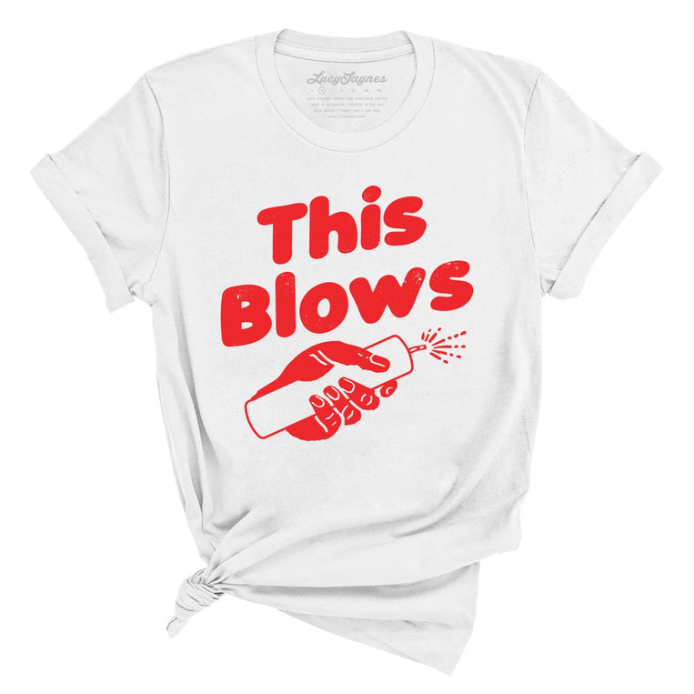 This Blows Graphic Tee - White