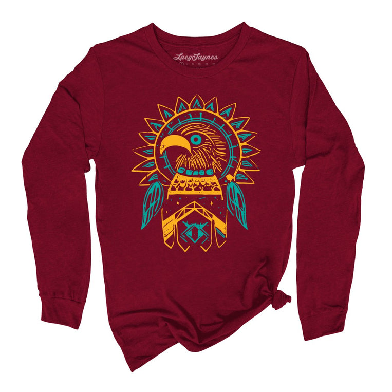 Thunderbird Graphic Long Sleeve Tee - Cardinal