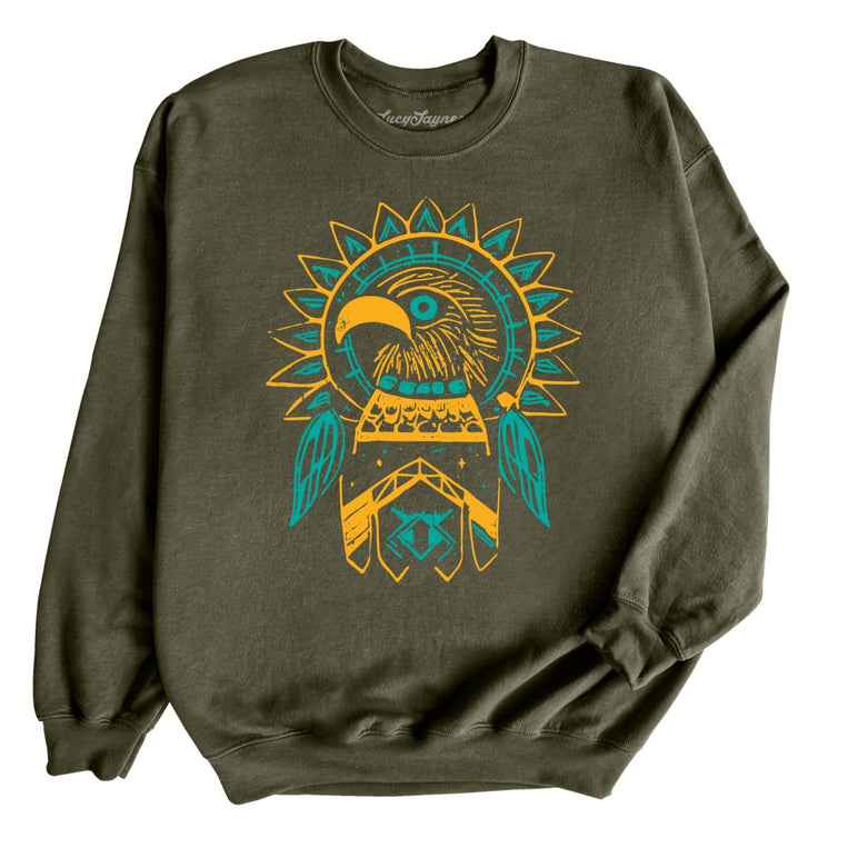 Thunderbird Graphic Sweatshirt - Military Green