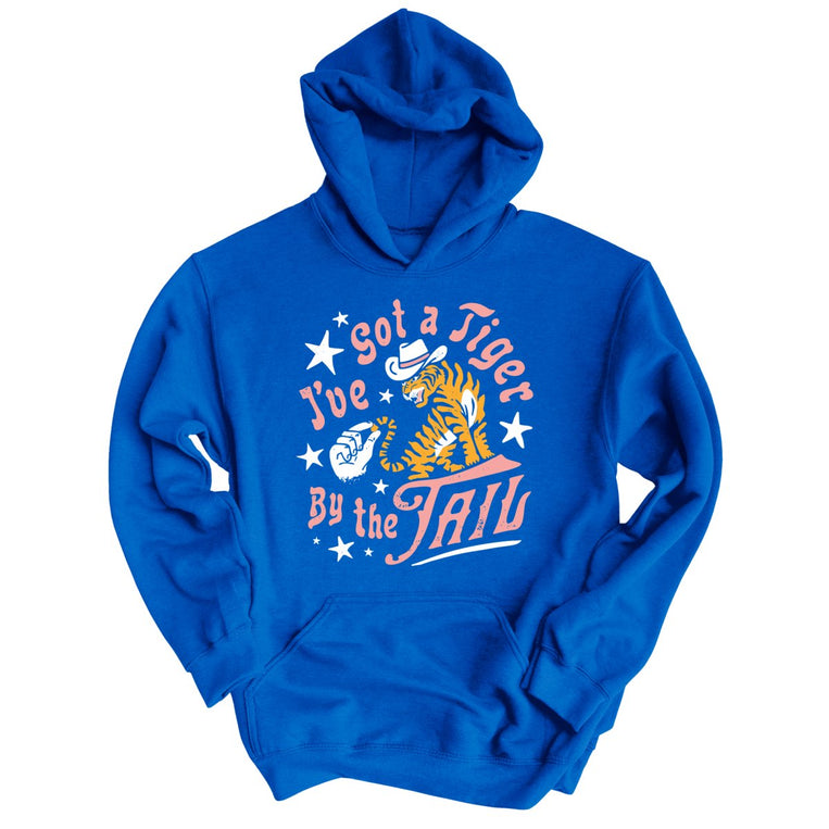 Tiger By The Tail Graphic Hoodie - Royal