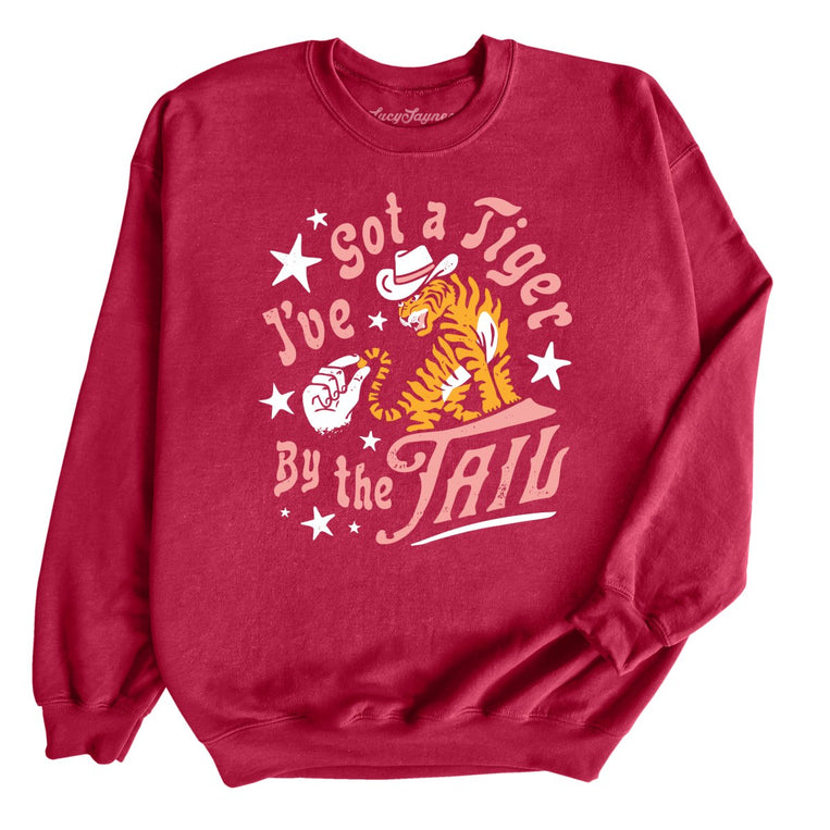 Tiger By The Tail Graphic Sweatshirt - Cardinal Red