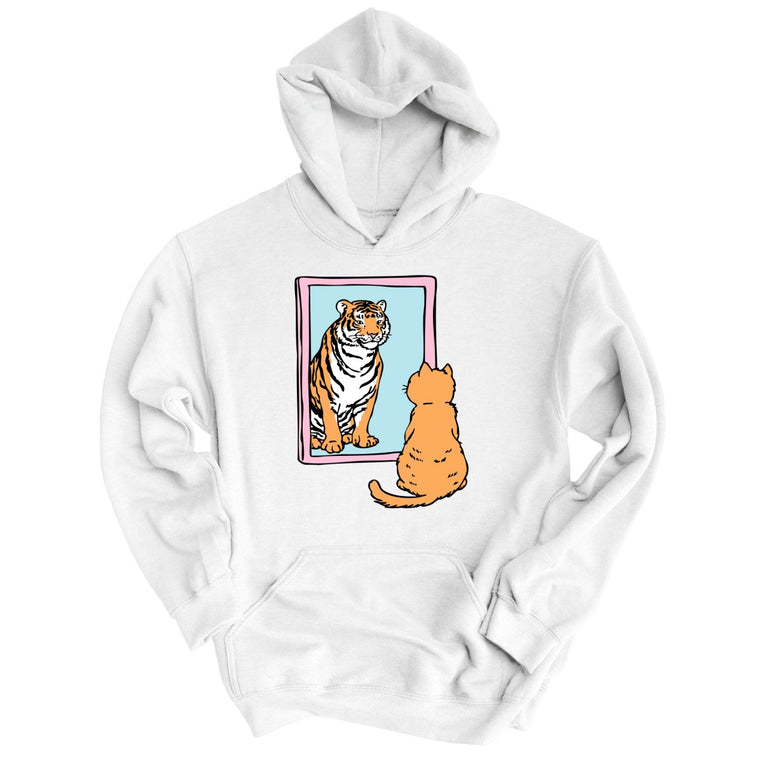 Tiger Kitty Graphic Hoodie - White