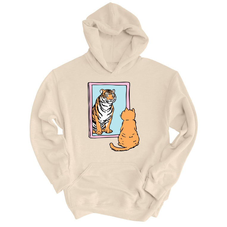 Tiger Kitty Graphic Hoodie - Sand