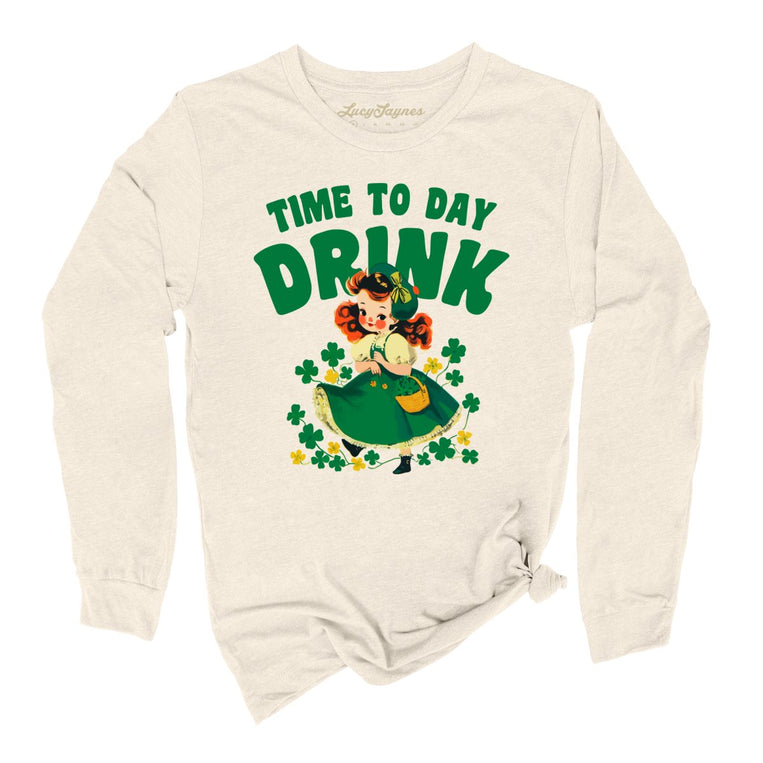 Time To Day Drink Graphic Long Sleeve Tee