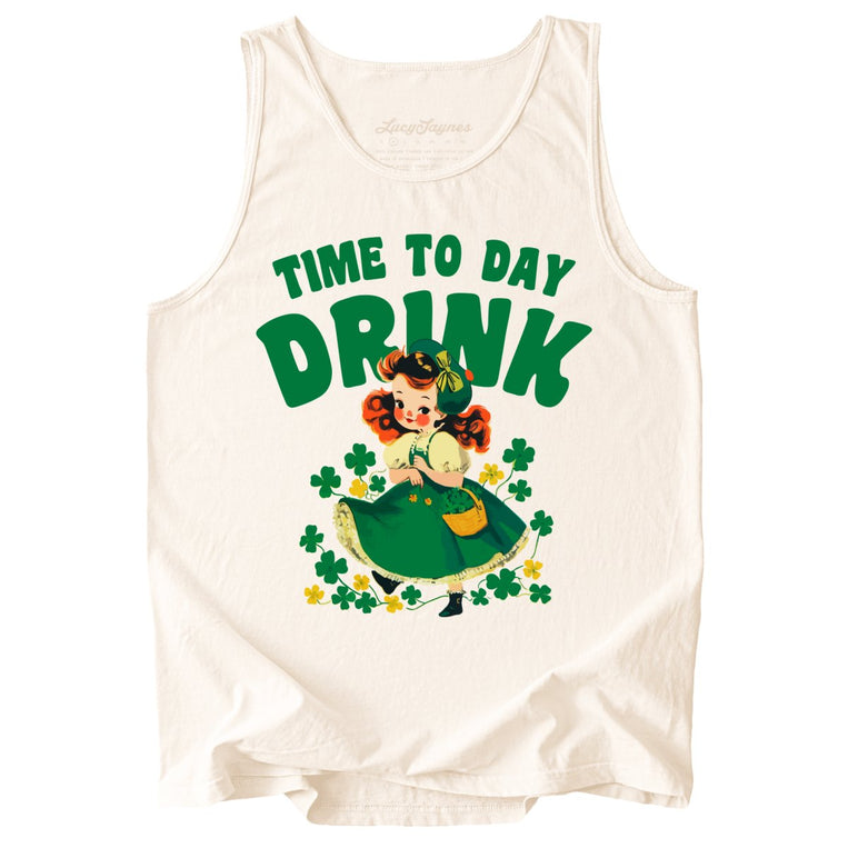 Time To Day Drink Comfort Colors Graphic Tank Top