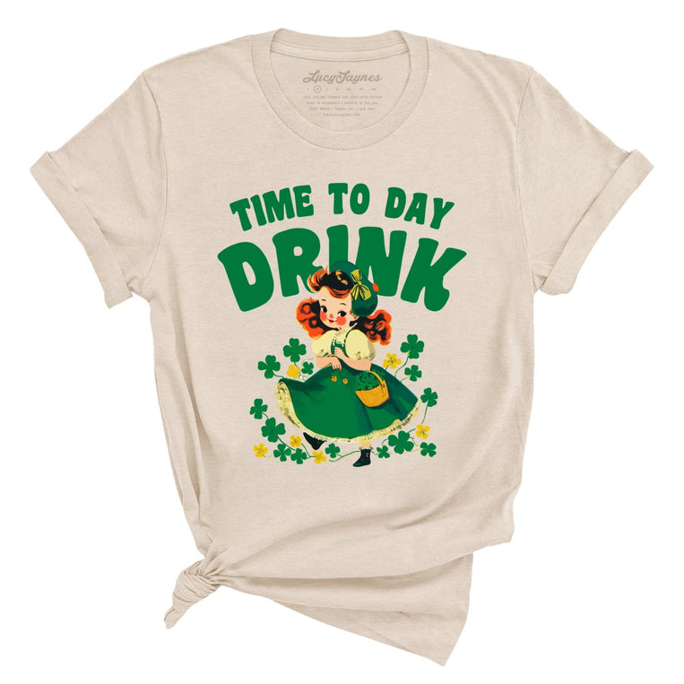 Time To Day Drink Graphic Tee - Soft Cream