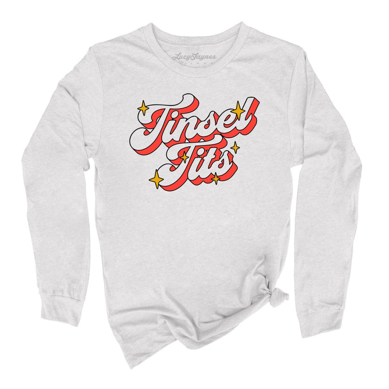 Tinsel Tits Graphic Long Sleeve Tee - Ash