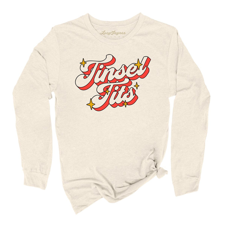 Tinsel Tits Graphic Long Sleeve Tee - Natural