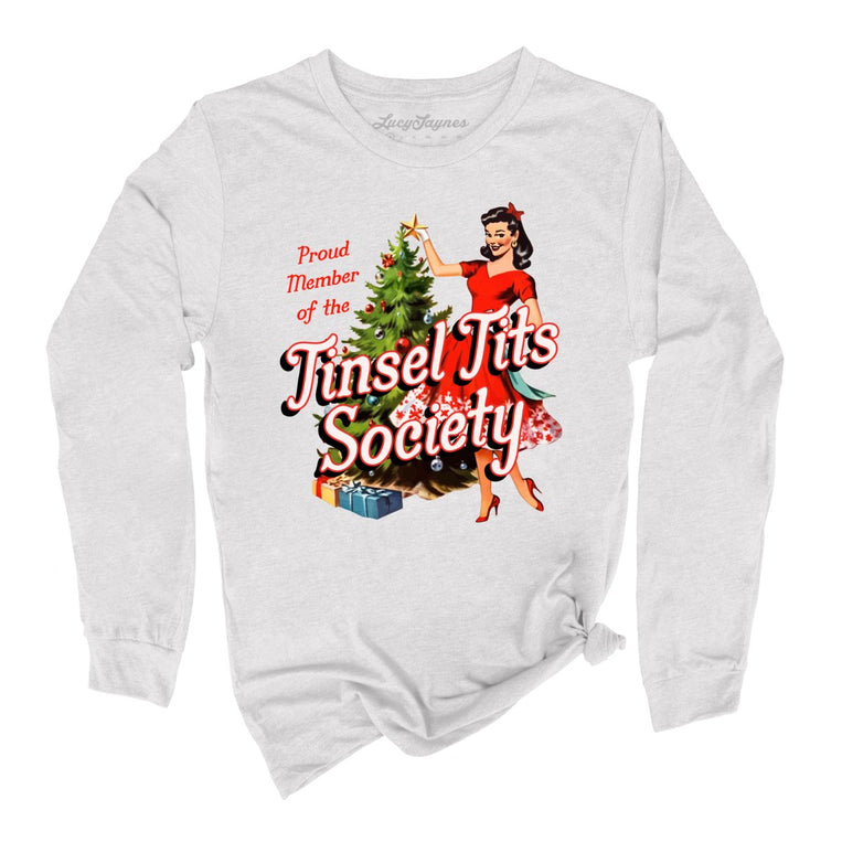 Tinsel Society Graphic Long Sleeve Tee - Ash
