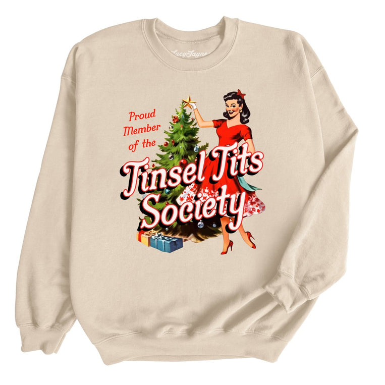 Tinsel Society Graphic Sweatshirt - Sand