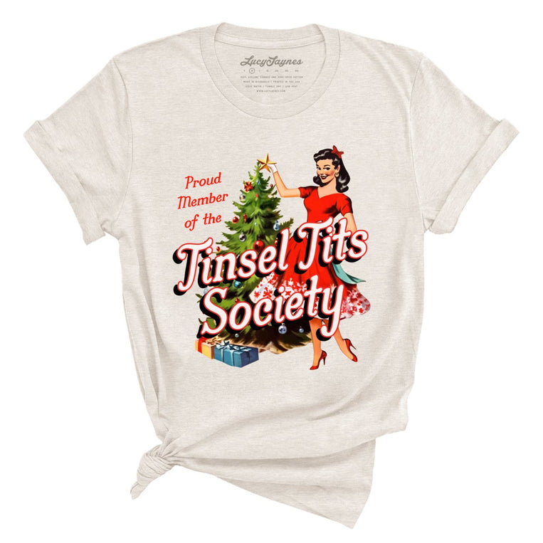Tinsel Society Graphic Tee - Heather Dust