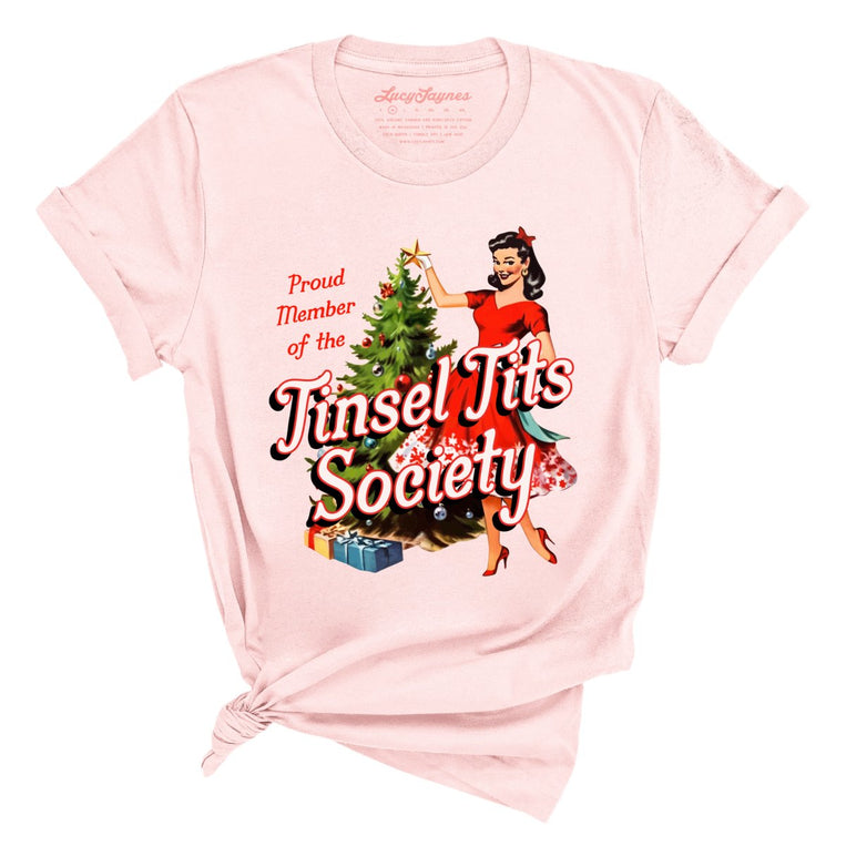 Tinsel Society Graphic Tee - Soft Pink