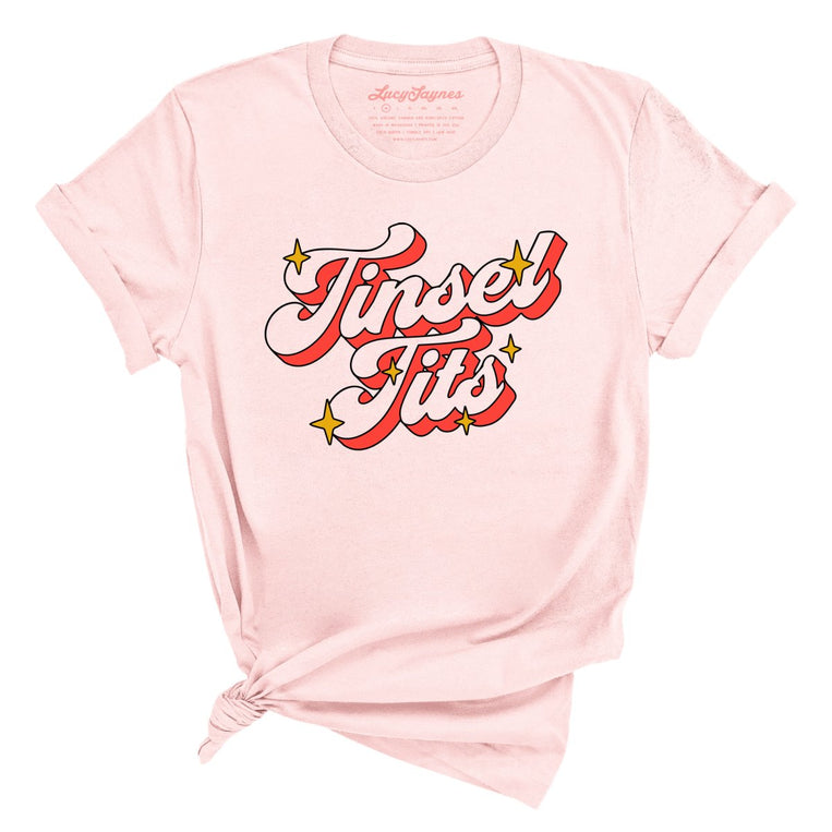 Tinsel Tits Graphic Tee - Soft Pink