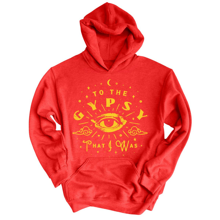 To The Gypsy That I Was Graphic Hoodie - Red