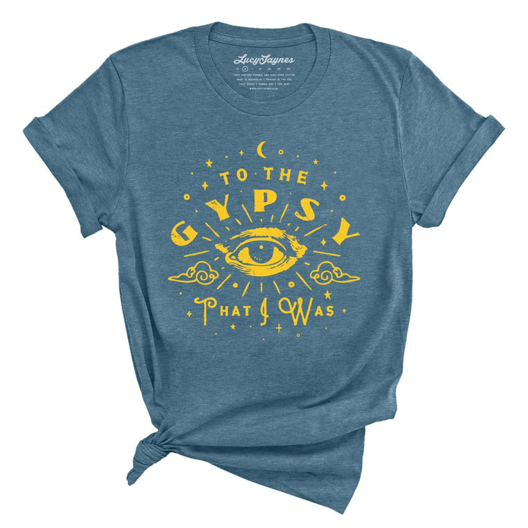 To The Gypsy That I Was Graphic Tee - Heather Deep Teal