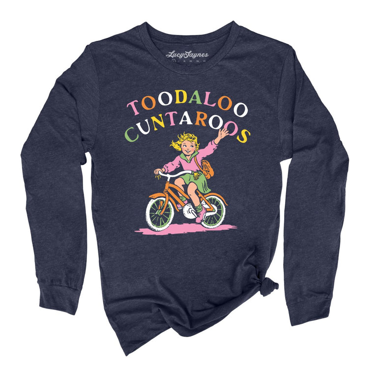 Toodaloo Cuntaroos Graphic Long Sleeve Tee - Heather Navy